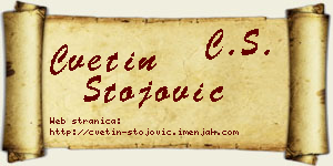 Cvetin Stojović vizit kartica